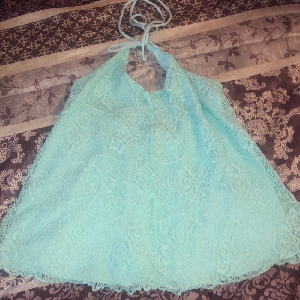 Turquoise top
